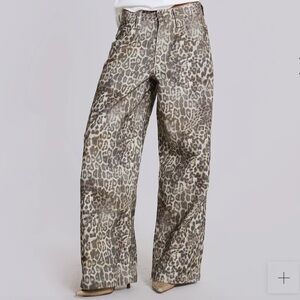 Jaded London Leopard Fade Colossus Jeans